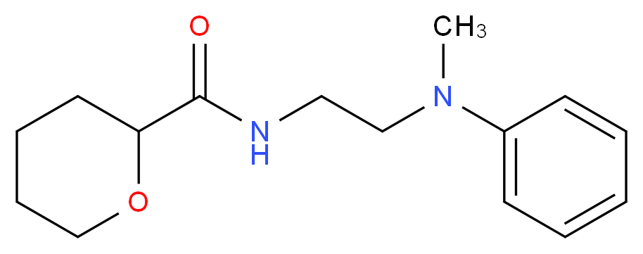 N-{2-[methyl(phenyl)amino]ethyl}tetrahydro-2H-pyran-2-carboxamide_Molecular_structure_CAS_)
