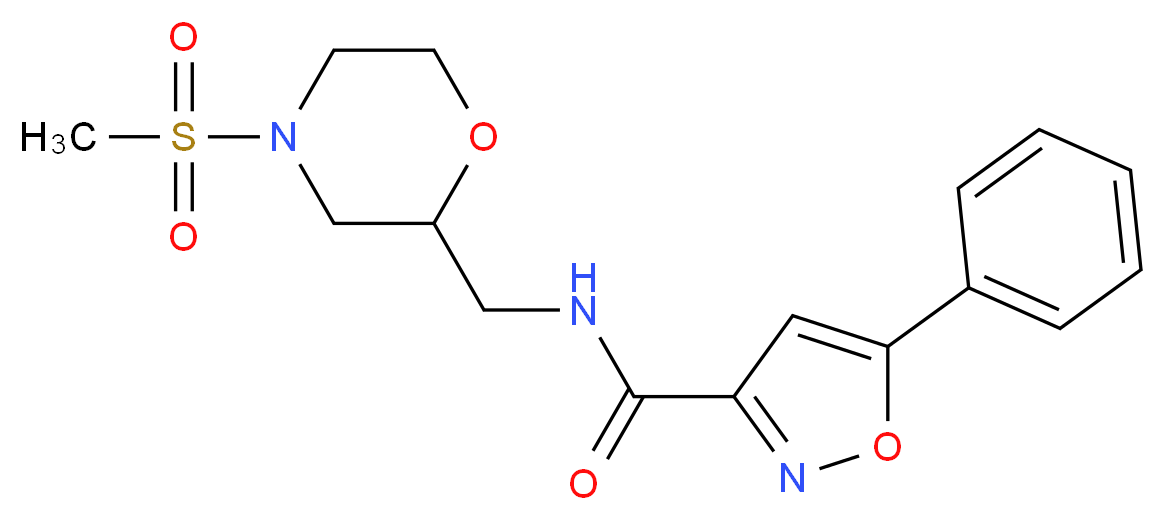 N-{[4-(methylsulfonyl)-2-morpholinyl]methyl}-5-phenyl-3-isoxazolecarboxamide_Molecular_structure_CAS_)
