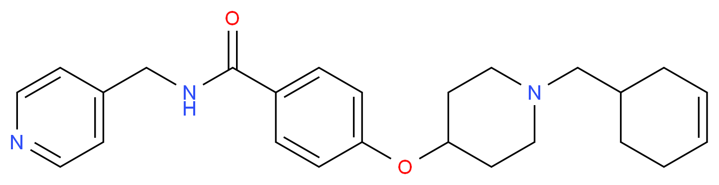 4-{[1-(3-cyclohexen-1-ylmethyl)-4-piperidinyl]oxy}-N-(4-pyridinylmethyl)benzamide_Molecular_structure_CAS_)