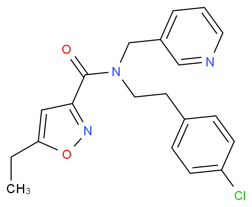 N-[2-(4-chlorophenyl)ethyl]-5-ethyl-N-(pyridin-3-ylmethyl)isoxazole-3-carboxamide_Molecular_structure_CAS_)