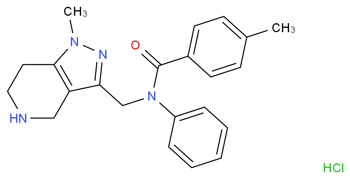 4-Methyl-N-[(1-methyl-4,5,6,7-tetrahydro-1H-pyrazolo[4,3-c]-pyridin-3-yl)methyl]-N-phenylbenzamide hydrochloride_Molecular_structure_CAS_)
