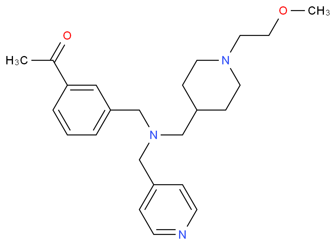 1-(3-{[{[1-(2-methoxyethyl)-4-piperidinyl]methyl}(4-pyridinylmethyl)amino]methyl}phenyl)ethanone_Molecular_structure_CAS_)