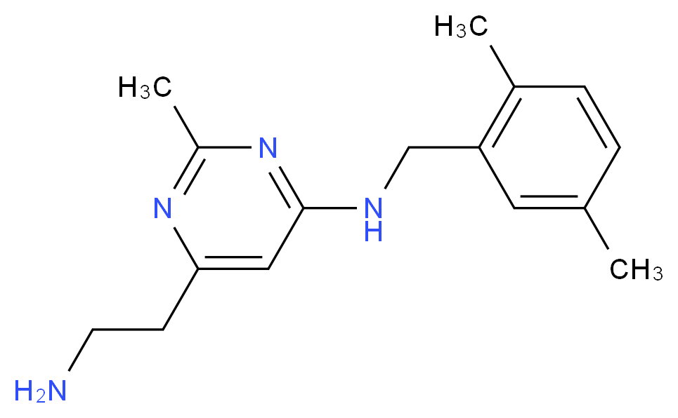 6-(2-aminoethyl)-N-(2,5-dimethylbenzyl)-2-methylpyrimidin-4-amine_Molecular_structure_CAS_)