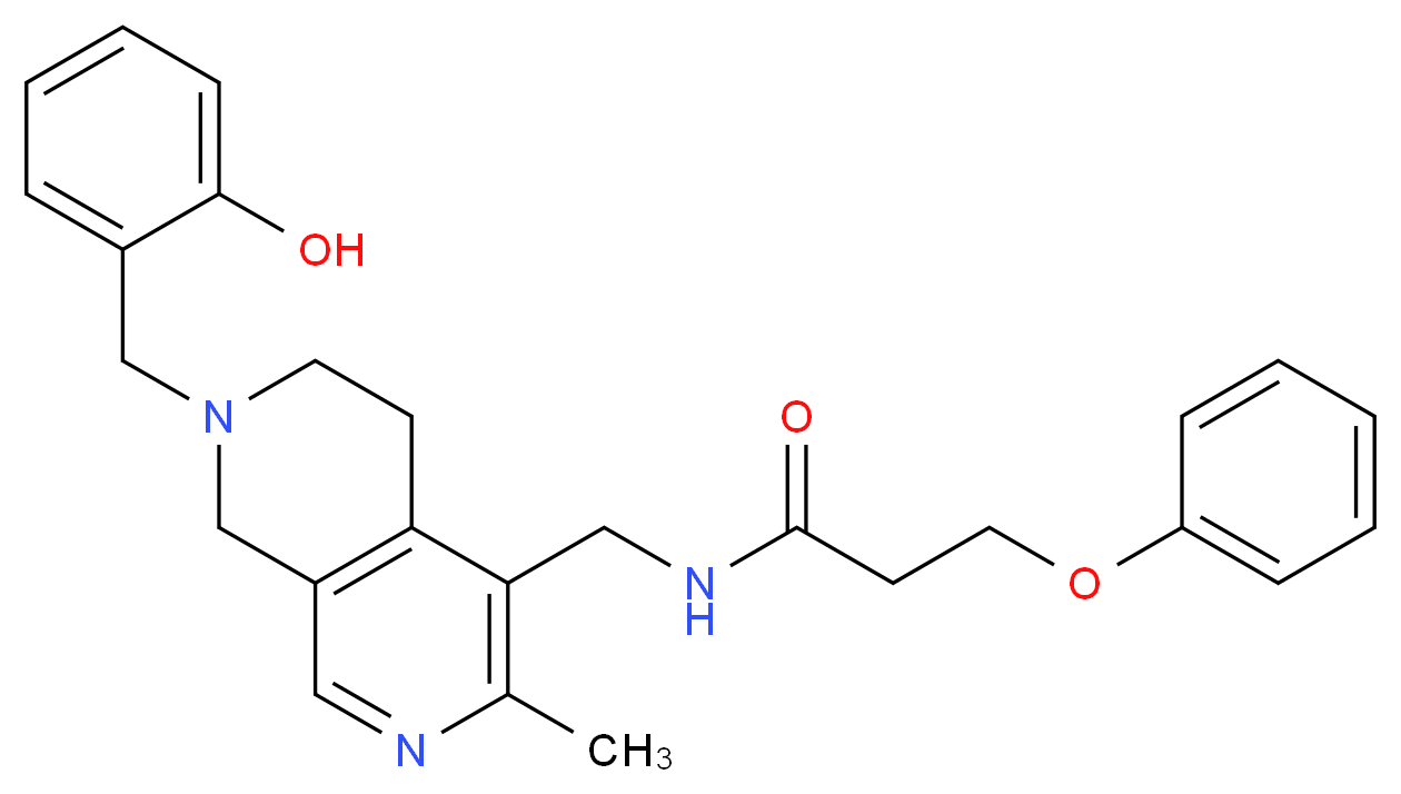 N-{[7-(2-hydroxybenzyl)-3-methyl-5,6,7,8-tetrahydro-2,7-naphthyridin-4-yl]methyl}-3-phenoxypropanamide_Molecular_structure_CAS_)