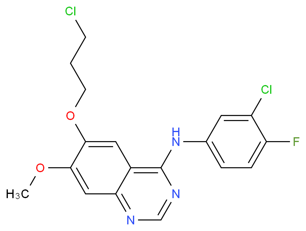 N-(3-Chloro-4-fluorophenyl)-6-(3-chloropropoxy)-7-methoxyquinazolin-4-amine_Molecular_structure_CAS_912556-91-3)