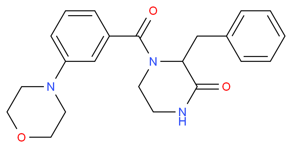 3-benzyl-4-[3-(4-morpholinyl)benzoyl]-2-piperazinone_Molecular_structure_CAS_)