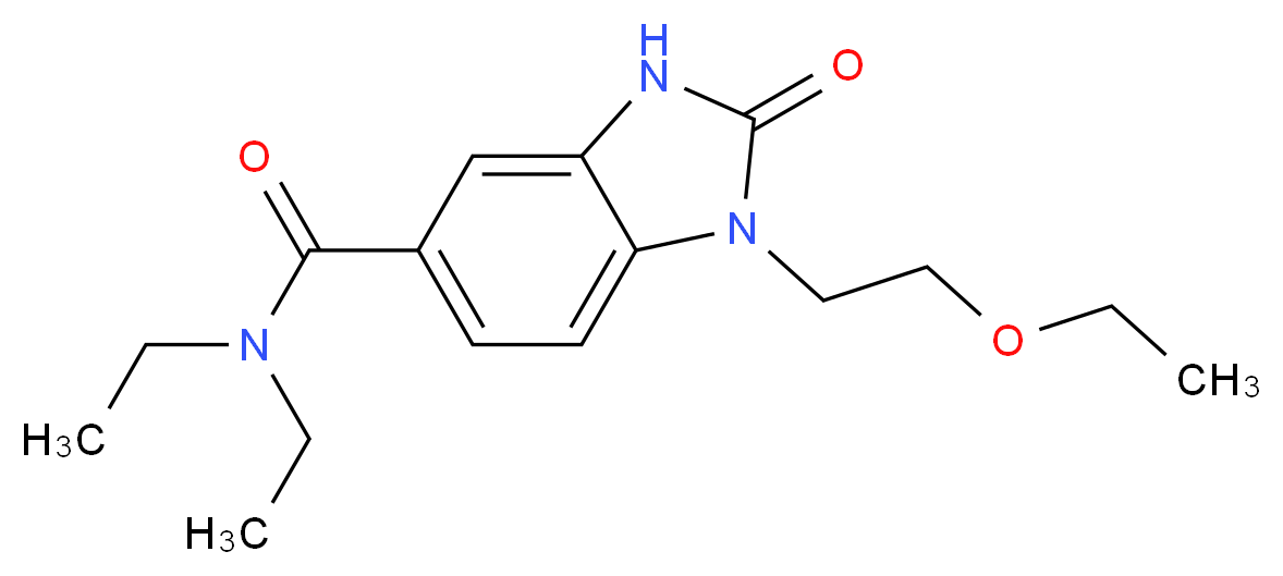 1-(2-ethoxyethyl)-N,N-diethyl-2-oxo-2,3-dihydro-1H-benzimidazole-5-carboxamide_Molecular_structure_CAS_)