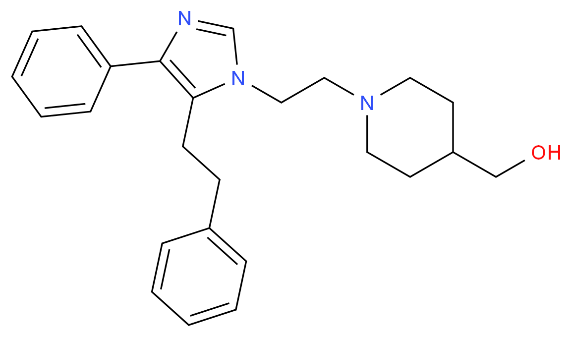 (1-{2-[4-phenyl-5-(2-phenylethyl)-1H-imidazol-1-yl]ethyl}piperidin-4-yl)methanol_Molecular_structure_CAS_)