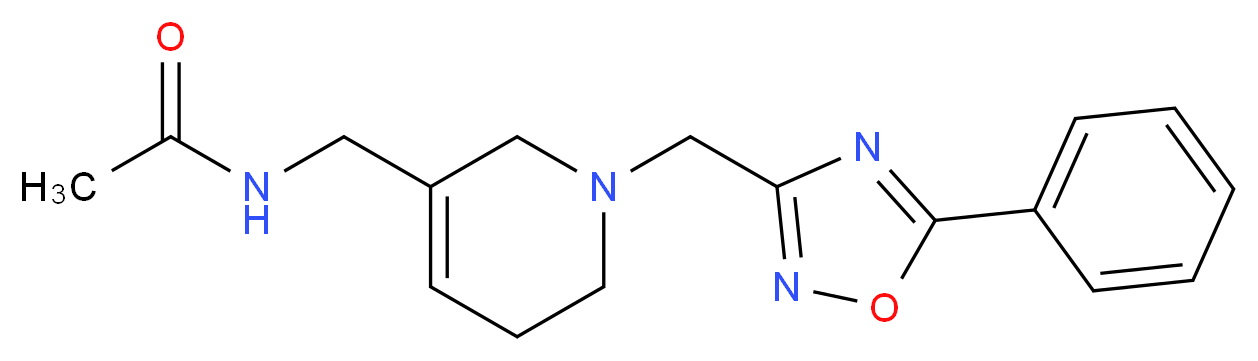 N-({1-[(5-phenyl-1,2,4-oxadiazol-3-yl)methyl]-1,2,5,6-tetrahydropyridin-3-yl}methyl)acetamide_Molecular_structure_CAS_)