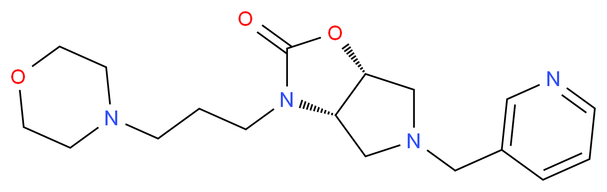 (3aS*,6aR*)-3-(3-morpholin-4-ylpropyl)-5-(pyridin-3-ylmethyl)hexahydro-2H-pyrrolo[3,4-d][1,3]oxazol-2-one_Molecular_structure_CAS_)