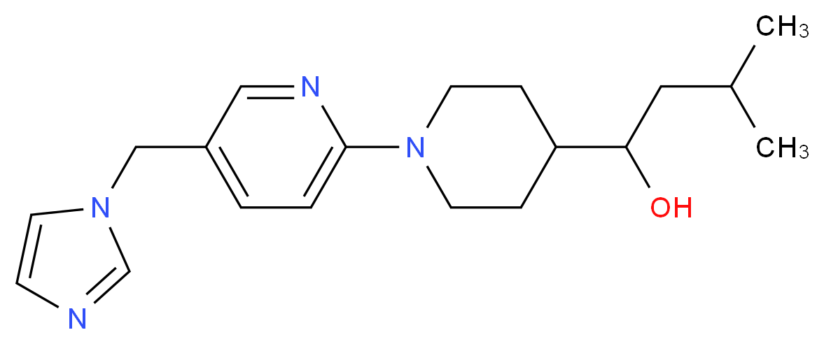 1-{1-[5-(1H-imidazol-1-ylmethyl)-2-pyridinyl]-4-piperidinyl}-3-methyl-1-butanol_Molecular_structure_CAS_)