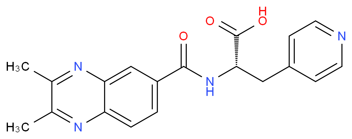 N-[(2,3-dimethyl-6-quinoxalinyl)carbonyl]-3-(4-pyridinyl)-L-alanine_Molecular_structure_CAS_)