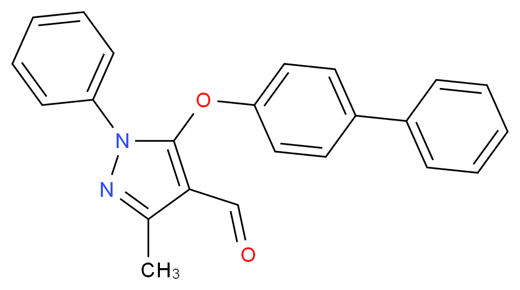 5-(Biphenyl-4-yloxy)-3-methyl-1-phenyl-1H-pyrazole-4-carbaldehyde_Molecular_structure_CAS_)