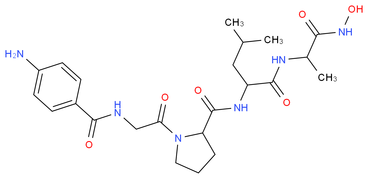 p-AMINOBENZOYL-GLY-PRO-D-LEU-D-ALA-HYDROXAMIC ACID_Molecular_structure_CAS_124168-73-6)