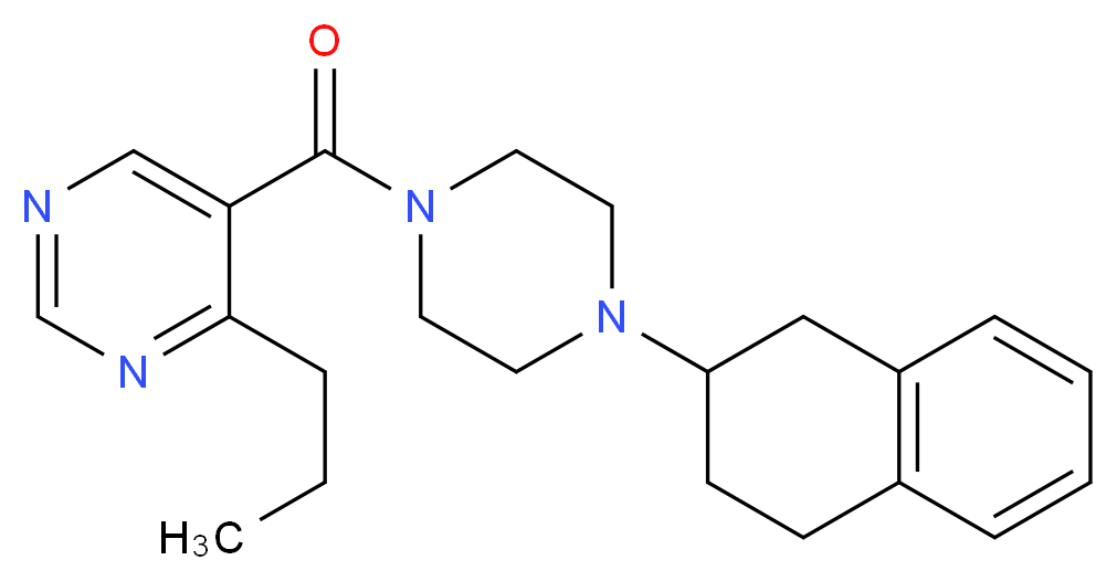 4-propyl-5-{[4-(1,2,3,4-tetrahydro-2-naphthalenyl)-1-piperazinyl]carbonyl}pyrimidine_Molecular_structure_CAS_)