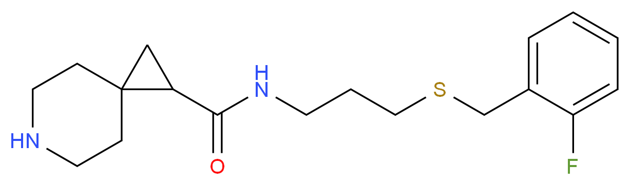N-{3-[(2-fluorobenzyl)thio]propyl}-6-azaspiro[2.5]octane-1-carboxamide_Molecular_structure_CAS_)