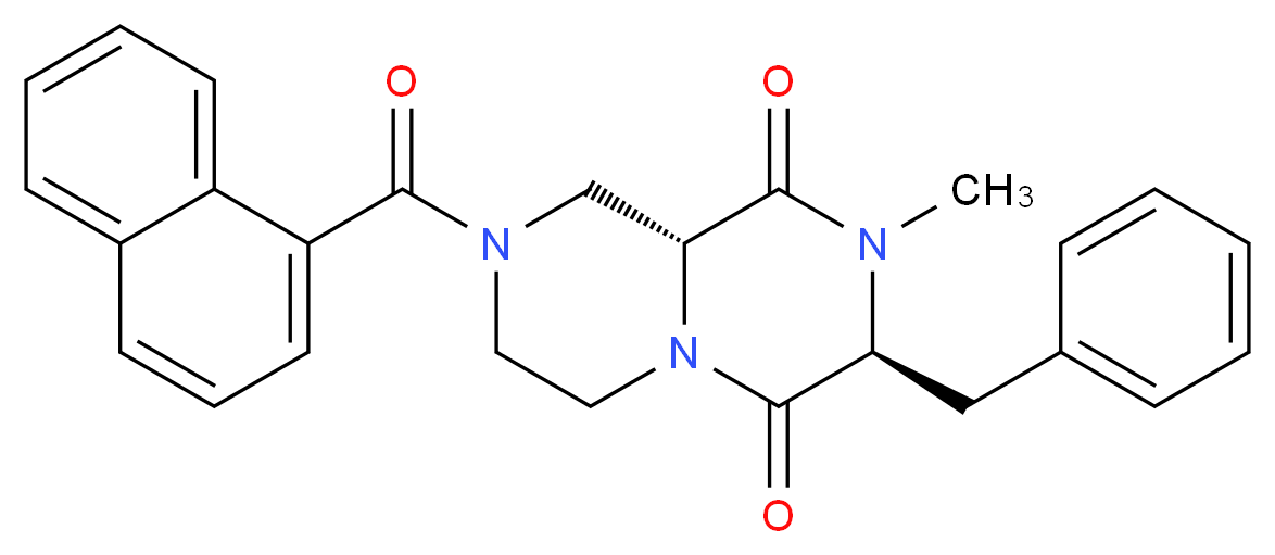 (3S,9aR)-3-benzyl-2-methyl-8-(1-naphthoyl)tetrahydro-2H-pyrazino[1,2-a]pyrazine-1,4(3H,6H)-dione_Molecular_structure_CAS_)