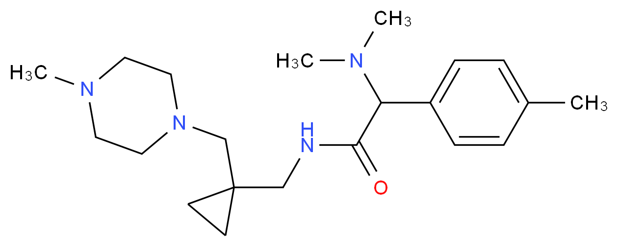 2-(dimethylamino)-2-(4-methylphenyl)-N-({1-[(4-methyl-1-piperazinyl)methyl]cyclopropyl}methyl)acetamide_Molecular_structure_CAS_)