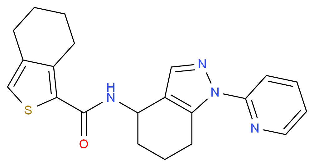 N-[1-(2-pyridinyl)-4,5,6,7-tetrahydro-1H-indazol-4-yl]-4,5,6,7-tetrahydro-2-benzothiophene-1-carboxamide_Molecular_structure_CAS_)