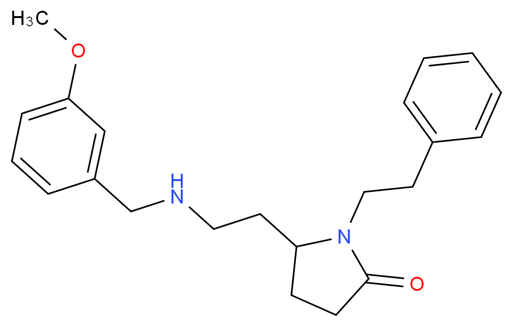 5-{2-[(3-methoxybenzyl)amino]ethyl}-1-(2-phenylethyl)-2-pyrrolidinone_Molecular_structure_CAS_)
