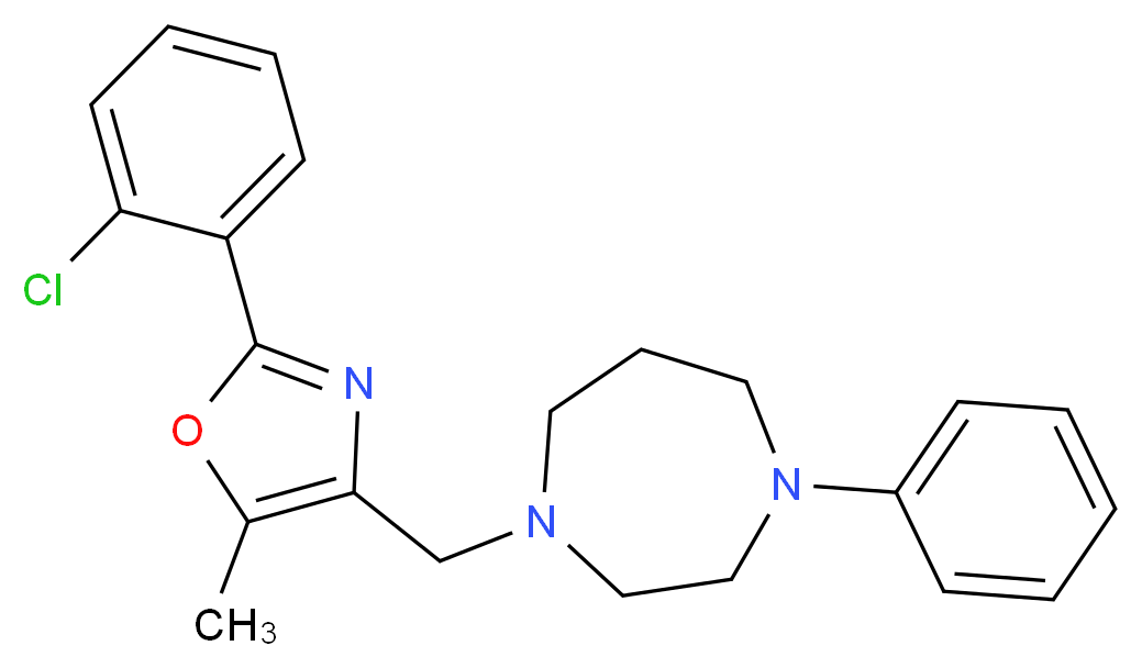 1-{[2-(2-chlorophenyl)-5-methyl-1,3-oxazol-4-yl]methyl}-4-phenyl-1,4-diazepane_Molecular_structure_CAS_)