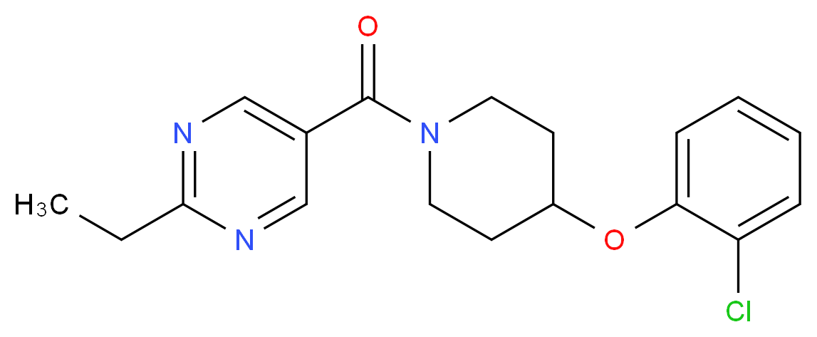 5-{[4-(2-chlorophenoxy)-1-piperidinyl]carbonyl}-2-ethylpyrimidine_Molecular_structure_CAS_)