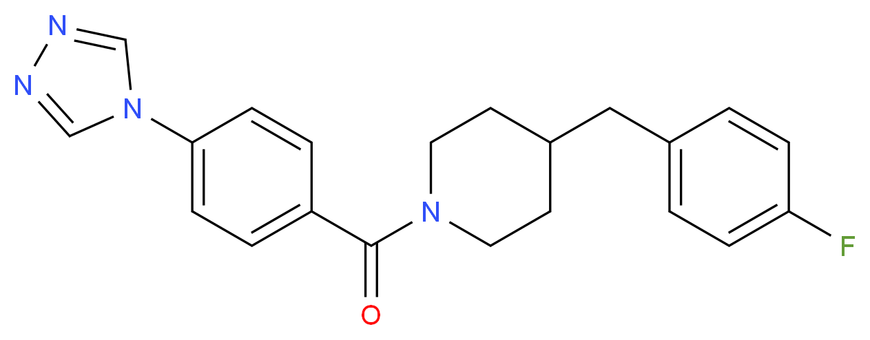 4-(4-fluorobenzyl)-1-[4-(4H-1,2,4-triazol-4-yl)benzoyl]piperidine_Molecular_structure_CAS_)