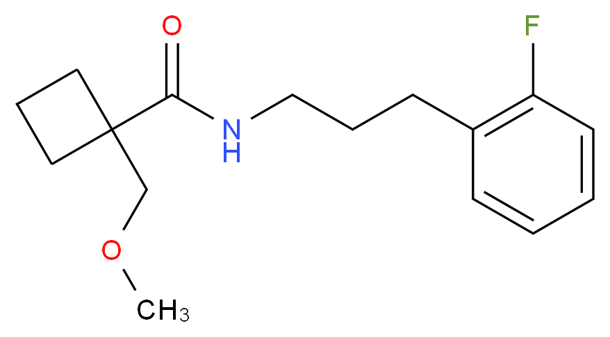 N-[3-(2-fluorophenyl)propyl]-1-(methoxymethyl)cyclobutanecarboxamide_Molecular_structure_CAS_)
