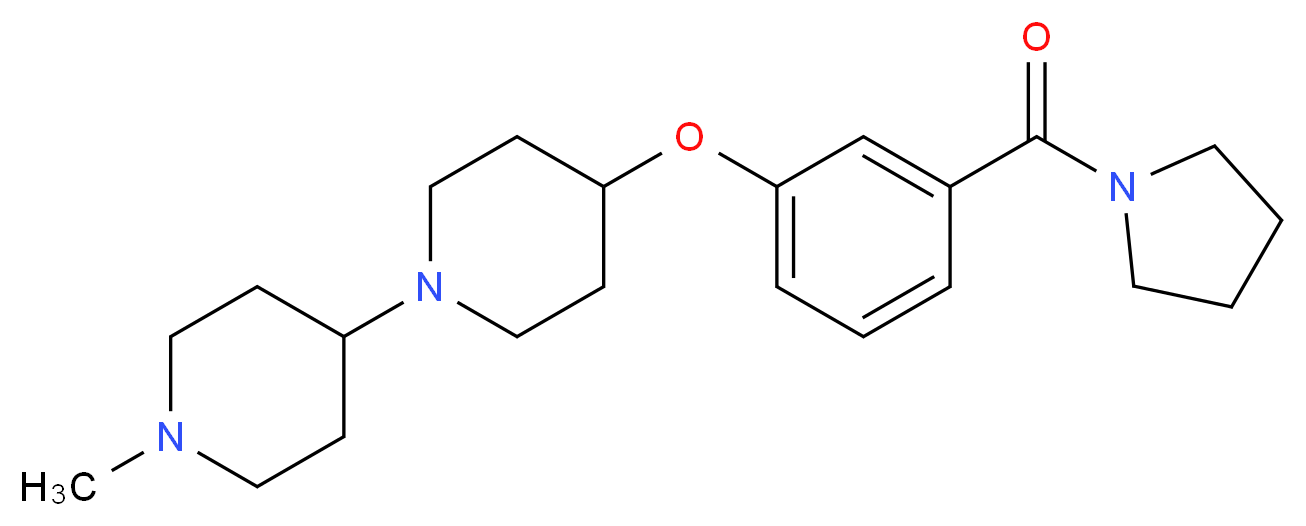 1'-methyl-4-[3-(pyrrolidin-1-ylcarbonyl)phenoxy]-1,4'-bipiperidine_Molecular_structure_CAS_)