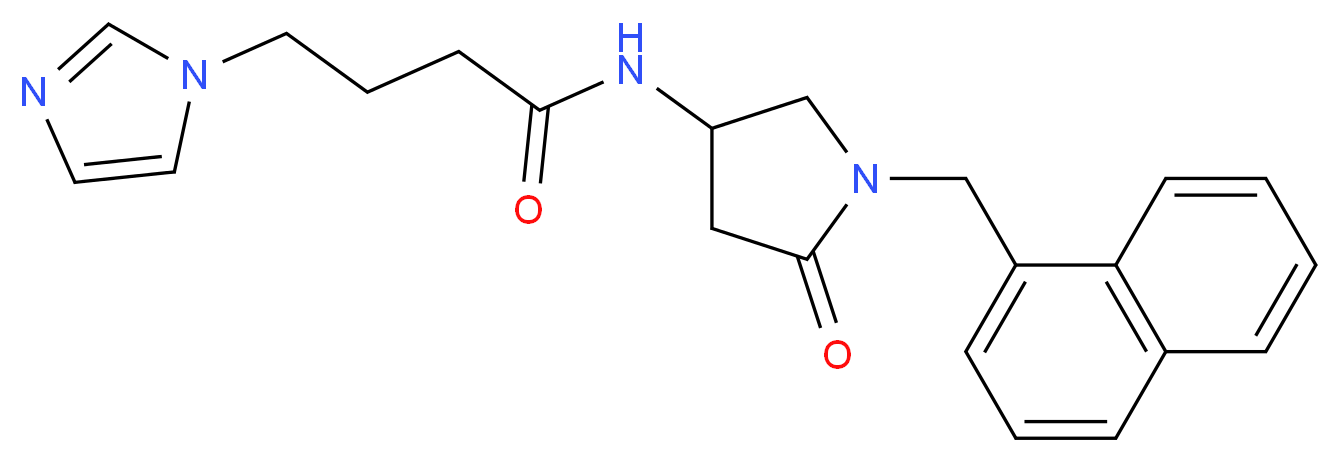 4-(1H-imidazol-1-yl)-N-[1-(1-naphthylmethyl)-5-oxopyrrolidin-3-yl]butanamide_Molecular_structure_CAS_)