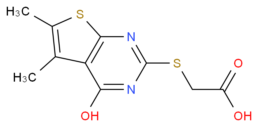 (4-Hydroxy-5,6-dimethyl-thieno[2,3-d]pyrimidin-2-ylsulfanyl)-acetic acid_Molecular_structure_CAS_54968-60-4)