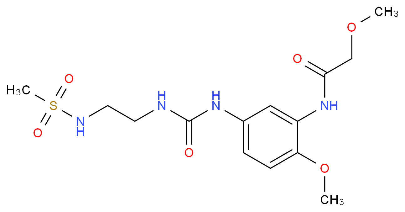 2-methoxy-N-(2-methoxy-5-{[({2-[(methylsulfonyl)amino]ethyl}amino)carbonyl]amino}phenyl)acetamide_Molecular_structure_CAS_)