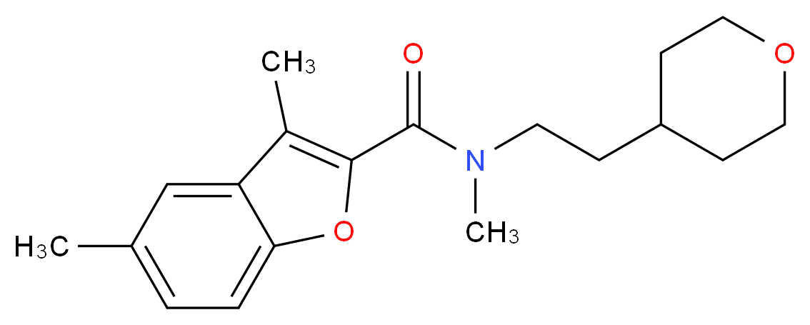 N,3,5-trimethyl-N-[2-(tetrahydro-2H-pyran-4-yl)ethyl]-1-benzofuran-2-carboxamide_Molecular_structure_CAS_)