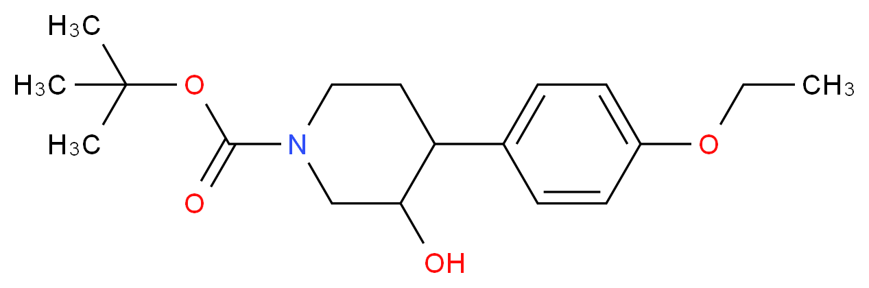 tert-butyl 4-(4-ethoxyphenyl)-3-hydroxypiperidine-1-carboxylate_Molecular_structure_CAS_)