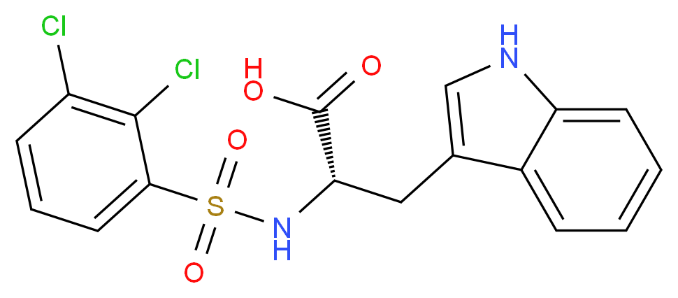 (2S)-2-{[(2,3-dichlorophenyl)sulfonyl]amino}-3-(1H-indol-3-yl)propanoic acid_Molecular_structure_CAS_)