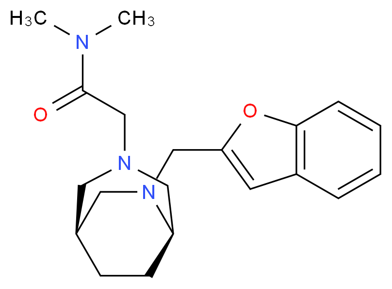 2-[(1S*,5R*)-6-(1-benzofuran-2-ylmethyl)-3,6-diazabicyclo[3.2.2]non-3-yl]-N,N-dimethylacetamide_Molecular_structure_CAS_)