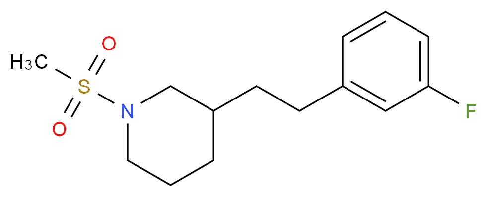 3-[2-(3-fluorophenyl)ethyl]-1-(methylsulfonyl)piperidine_Molecular_structure_CAS_)