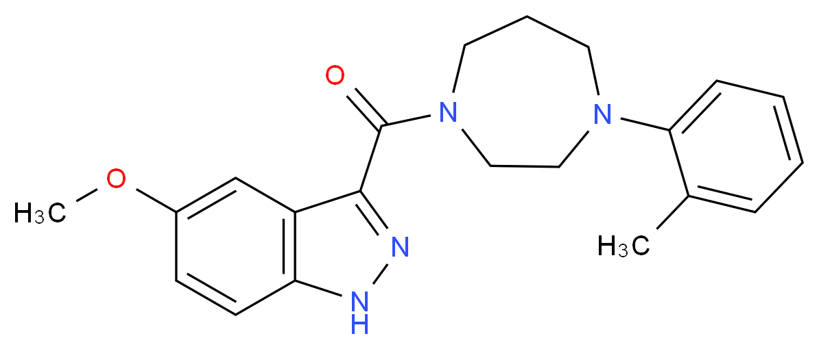 5-methoxy-3-{[4-(2-methylphenyl)-1,4-diazepan-1-yl]carbonyl}-1H-indazole_Molecular_structure_CAS_)