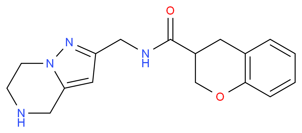 N-(4,5,6,7-tetrahydropyrazolo[1,5-a]pyrazin-2-ylmethyl)chromane-3-carboxamide_Molecular_structure_CAS_)