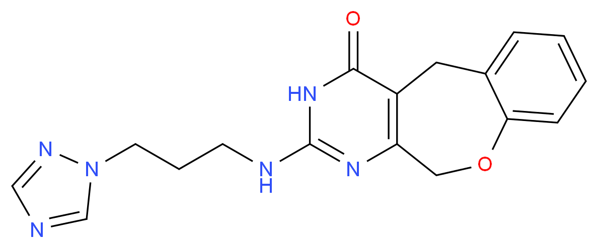 2-{[3-(1H-1,2,4-triazol-1-yl)propyl]amino}-5,11-dihydro[1]benzoxepino[3,4-d]pyrimidin-4(3H)-one_Molecular_structure_CAS_)