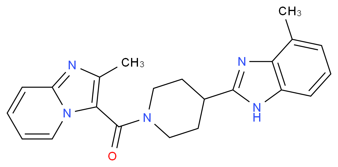 4-methyl-2-{1-[(2-methylimidazo[1,2-a]pyridin-3-yl)carbonyl]-4-piperidinyl}-1H-benzimidazole_Molecular_structure_CAS_)
