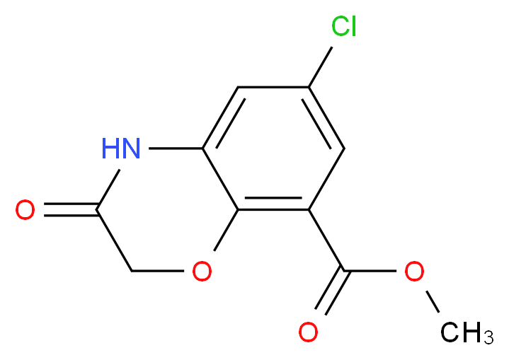 6-Chloro-3,4-dihydro-3-oxo-2H-1,4-benzoxazine-8-carboxylic Acid Methyl Ester_Molecular_structure_CAS_123040-75-5)
