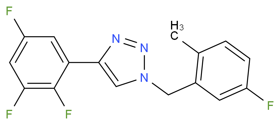 1-(5-fluoro-2-methylbenzyl)-4-(2,3,5-trifluorophenyl)-1H-1,2,3-triazole_Molecular_structure_CAS_)
