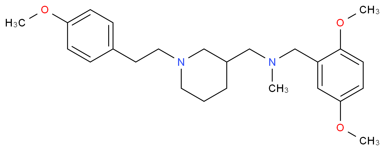 (2,5-dimethoxybenzyl)({1-[2-(4-methoxyphenyl)ethyl]-3-piperidinyl}methyl)methylamine_Molecular_structure_CAS_)
