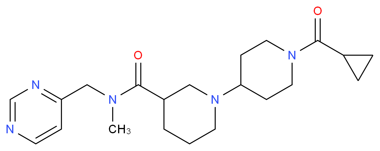 1'-(cyclopropylcarbonyl)-N-methyl-N-(pyrimidin-4-ylmethyl)-1,4'-bipiperidine-3-carboxamide_Molecular_structure_CAS_)