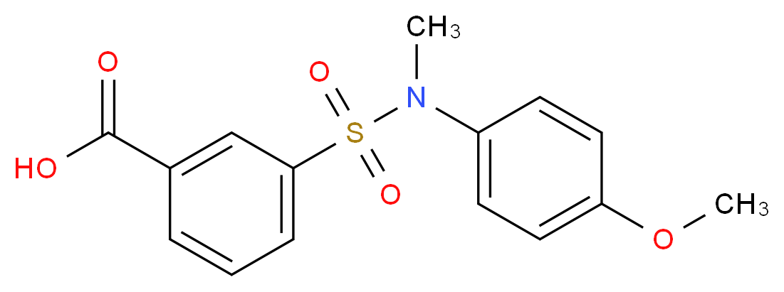3-[(4-Methoxy-phenyl)-methyl-sulfamoyl]-benzoic acid_Molecular_structure_CAS_)