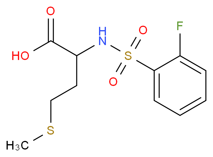 2-{[(2-fluorophenyl)sulfonyl]amino}-4-(methylthio)butanoic acid_Molecular_structure_CAS_)