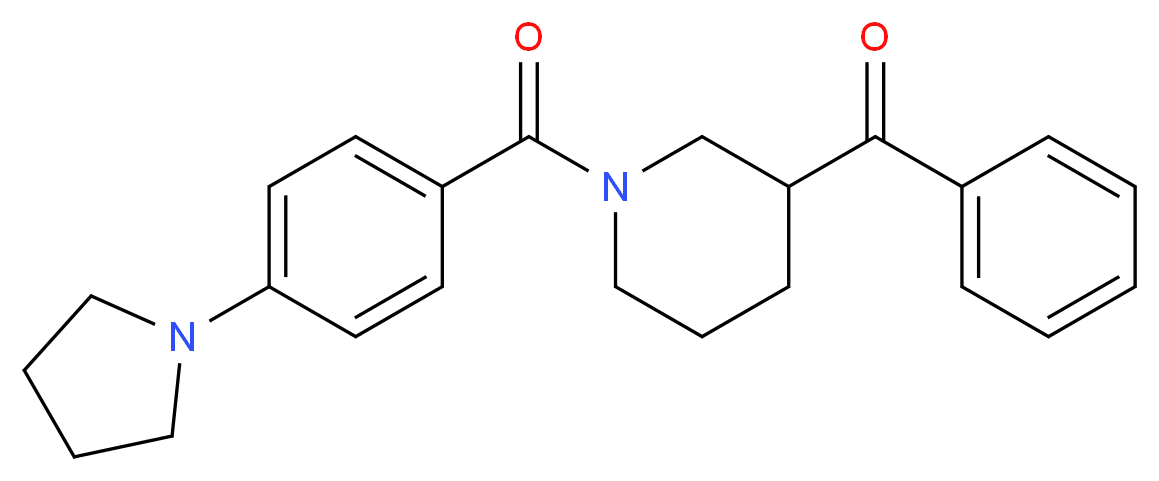phenyl{1-[4-(1-pyrrolidinyl)benzoyl]-3-piperidinyl}methanone_Molecular_structure_CAS_)