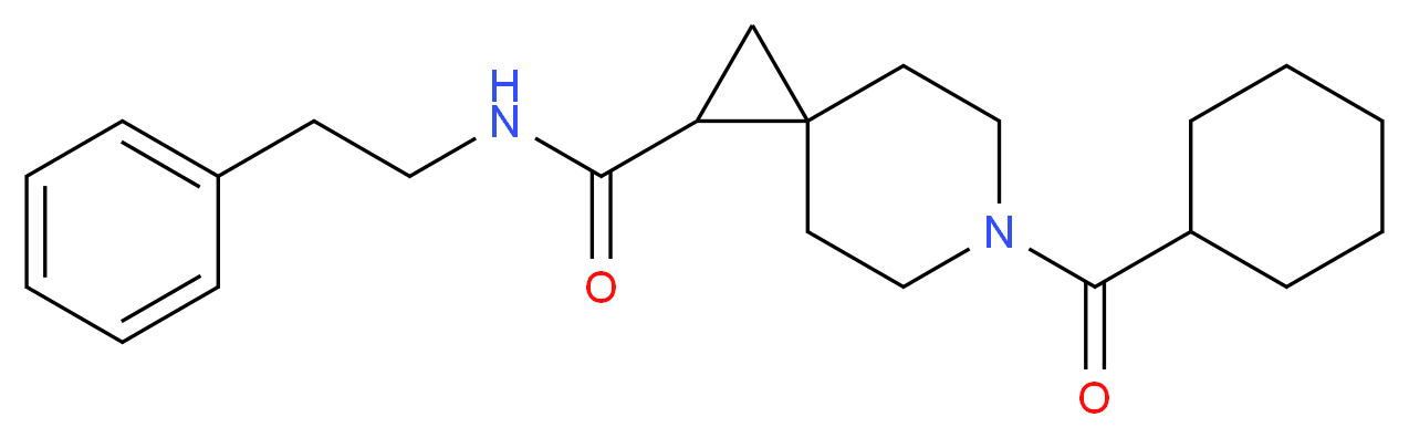 6-(cyclohexylcarbonyl)-N-(2-phenylethyl)-6-azaspiro[2.5]octane-1-carboxamide_Molecular_structure_CAS_)