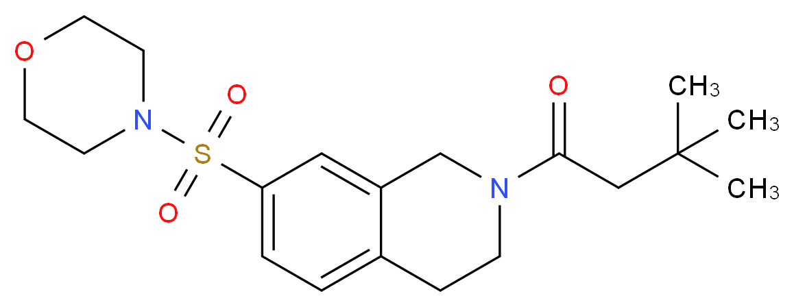2-(3,3-dimethylbutanoyl)-7-(morpholin-4-ylsulfonyl)-1,2,3,4-tetrahydroisoquinoline_Molecular_structure_CAS_)